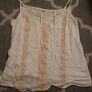 Lightweight embroidered sleeveless top